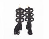 Handmade Cotton Earrings Dyed with Huizache Plant – Lightweight Statement Jewelry for Women