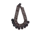 Black necklace, Loom woven textiles, Oaxacan textiles, Oaxacan shawl, Textile jewelry, black textile jewelry, black chunky necklace, Oaxaca