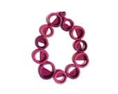 Cochineal Necklace, Circles necklace, Circles jewelry, Burgundy jewelry, Dyed textiles, Cochineal Jewelry, Oaxacan textiles, Handwoven