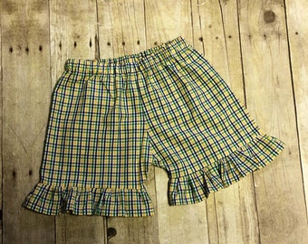 Purple green yellow gold Gingham Pants baby, toddler, boys, girls size 3m, 6m, 9m, 12m,18m, 24m, 2t, 3t, 4t, 5t,6, 7, 8 Mardi Gras outfit