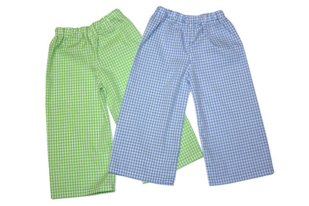 Boys Gingham Pants for Baby, Toddler, and Boys Gingham Pants Size 3m