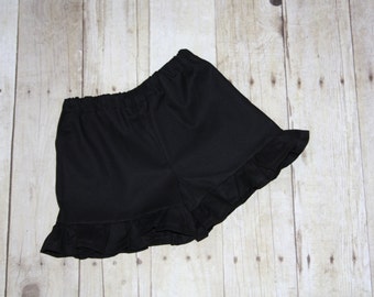Black Ruffle Shorts | Etsy