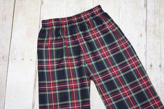 boys christmas plaid pants
