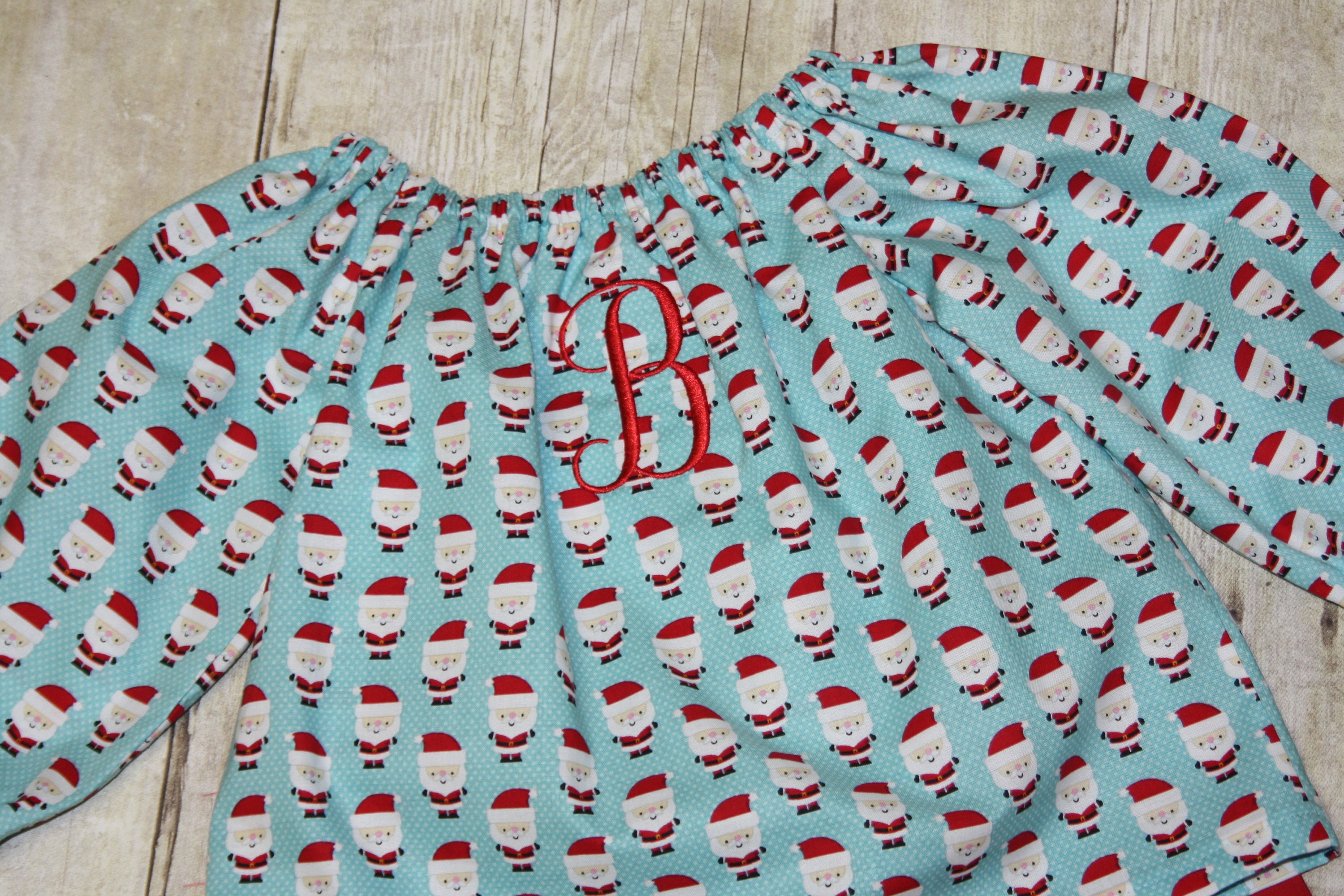 Santa Christmas Dress Baby Toddler and Girls Peasant Dress Etsy Australia