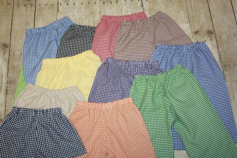 Boys Gingham Shorts for Baby Boy Toddler and Boys Gingham Etsy