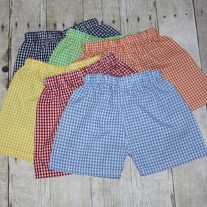 Boys Gingham Shorts for Baby Boy, toddler, and Boys Gingham Shorts size 3m, 6m, 9m, 12m,18m, 24m, 2t, 3t, 4t, 5t,6, 7, 8