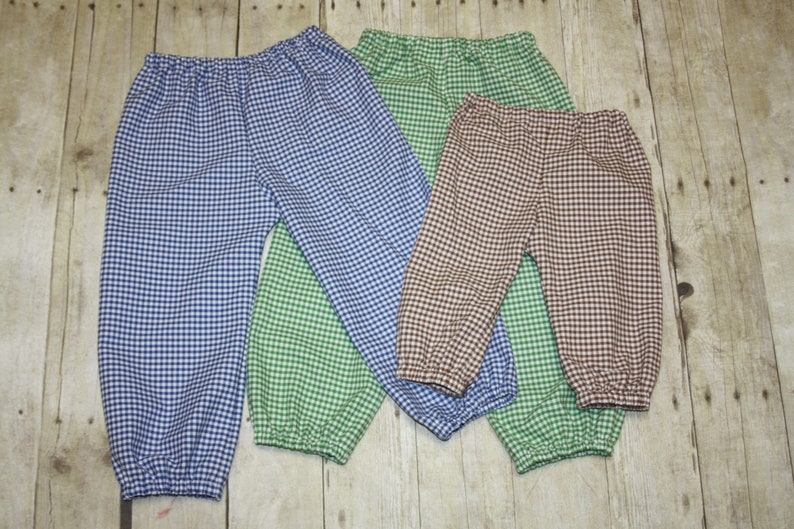Gingham Bloomer Pants for baby toddler and Boys Gingham Etsy