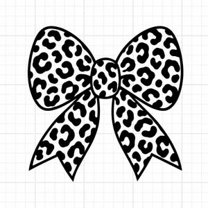 Lazo con estampado de leopardo SVG / Lazo de leopardo SVG, Lazo de cinta SVG, Lazo con estampado animal / Lazo de guepardo Archivo de corte para Cricut, PNG, Descarga instantánea