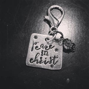 Peace in Christ charm