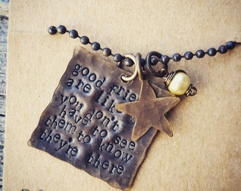 good friends are like stars necklace