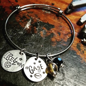 Sports mom bracelet; custom sports bracelet