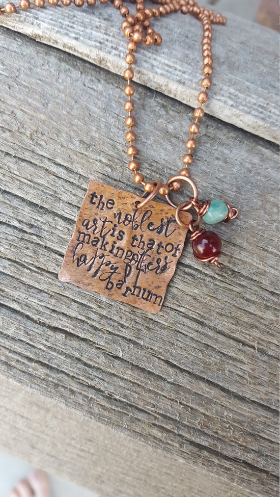 Barnum Quote Necklace the Greatest Showman Quote UK