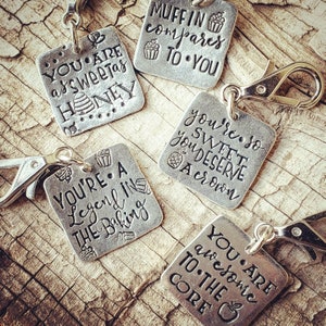 Lunch lady Lanyard charms; Food Puns