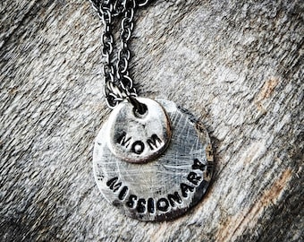 Missionary mom necklace; minimalist