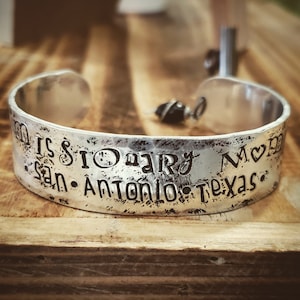 Missionary Mom Bracelet; Custom Mom Cuff Bracelet
