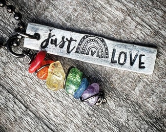 Just Love Rainbow Necklace; Rainbow; Love