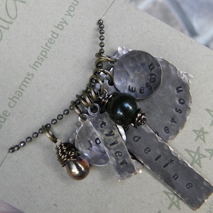 Rustic Customized Mothers or Grandmothers necklace with children names