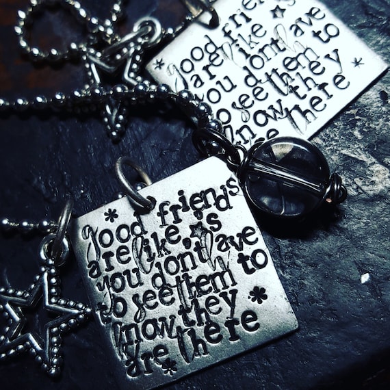 Friends are like stars necklace long distance friend