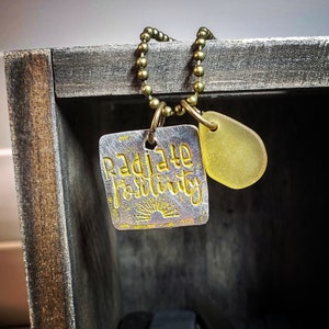 Radiate Positivity Necklace; Inspirational