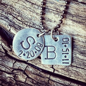 Initial necklace; Birthdate jewelry;  Custom Mom necklace