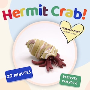 Polymer Clay Hermit Crab Tutorial | Kids DIY Craft (JPEG Download)