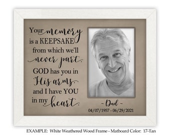 memorial gift dad, memorial gift mom, personalized frame, picture frame, in memory of, sympathy gift, bereavement frame, remembrance gift
