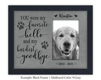 Pet loss gift, pet memorial frame, dog frame personalized, dog loss picture frame, pet sympathy gift, dog sympathy gift, dog frame CAN-202
