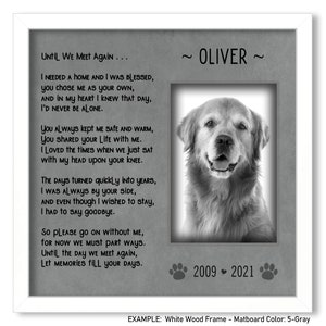 Dog Died Gift, Memorial Picture Frame for Loss of Dog Cat, Dog Passing Away Gift, Personalized Pet Loss Frame, Custom Dog Memorial Gifts