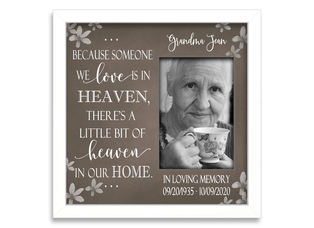 Memorial Gifts for Loss of Loved One, Personalized Picture Frame