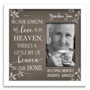 Memorial Gifts for Loss of Loved One, Personalized Picture Frame, Bereavement Gifts, Sympathy Gifts, Memorial Photo Frame, Funeral Gift -105