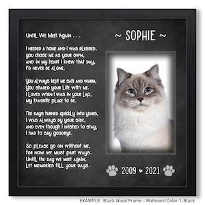 Cat Loss Gifts, Cat Loss Memorial, Cat Died Gift, Cat Memorial Gift, Cat Personalized Picture Frame, Pet Loss Gift, Pet Memorial Gift