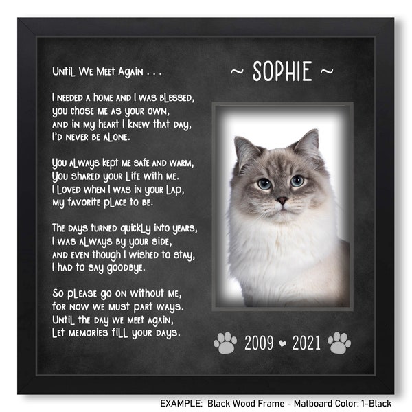 Cat Loss Gifts, Cat Loss Memorial, Cat Died Gift, Cat Memorial Gift, Cat Personalized Picture Frame, Pet Loss Gift, Pet Memorial Gift