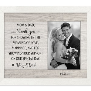 Wedding Gift for Parents of the Bride from Bride and Groom Personalized Frame, Wedding Gift for Mom and Dad, In Laws, Parent Christmas Gift