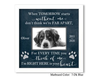 Pet sympathy gift, personalized pet loss frame, pet sympathy gift, dog memorial, dog memorial gift, dog bereavement frame, cat loss gift