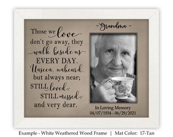 Grief and mourning, picture frame, memorial picture frame, sympathy picture frame, condolence gift, memorial plaque, dad memorial CAN-200