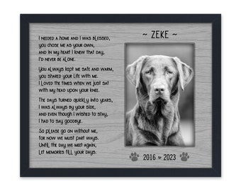 Dog Bereavement Gifts, Dog Died Sympathy Gift, Pet Loss Frame, Dog Picture Frame, Cat Loss Sympathy, Horse Memorial, Handmade in the USA