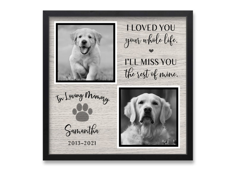 Pet Loss Gifts, Personalized Dog Memorial Frame, Cat Loss Gift, Dog Loss Gift, Pet Bereavement Gift, Pet Sympathy Gift, Pet Loss Frame FRAMED-Black Frame