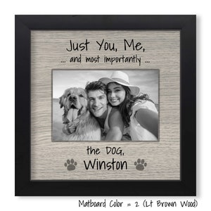 Personalized Dog Frame, You Me and the Dog Family Pet Gift, New Puppy Gift, Family Dog Frame, Dog Lover Picture Frame, Cat Photo Frame