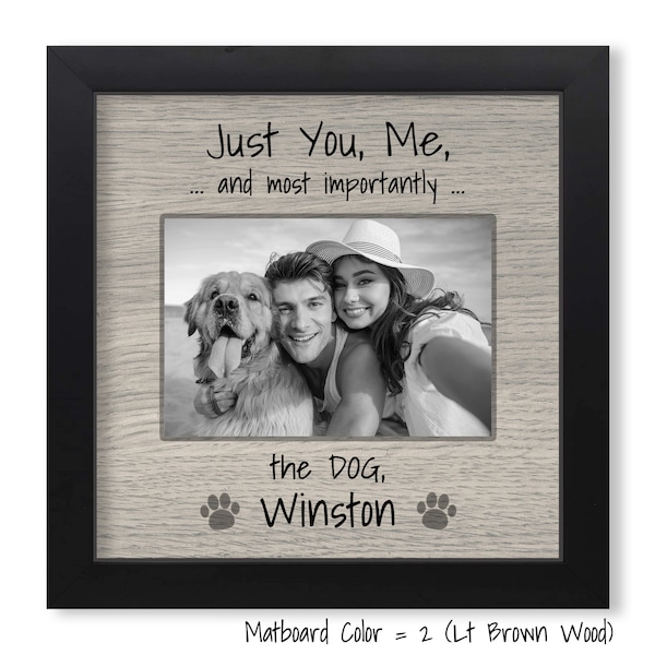 Personalized Dog Frame, You Me and the Dog Family Pet Gift, New Puppy Gift, Family Dog Frame, Dog Lover Picture Frame, Cat Photo Frame