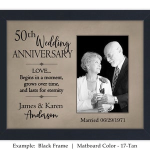 Anniversary Gift for Parents 50th 40th 30th 25th, Personalized Wedding Anniversary Picture Frame, Silver Anniversary, Golden Anniversary 302