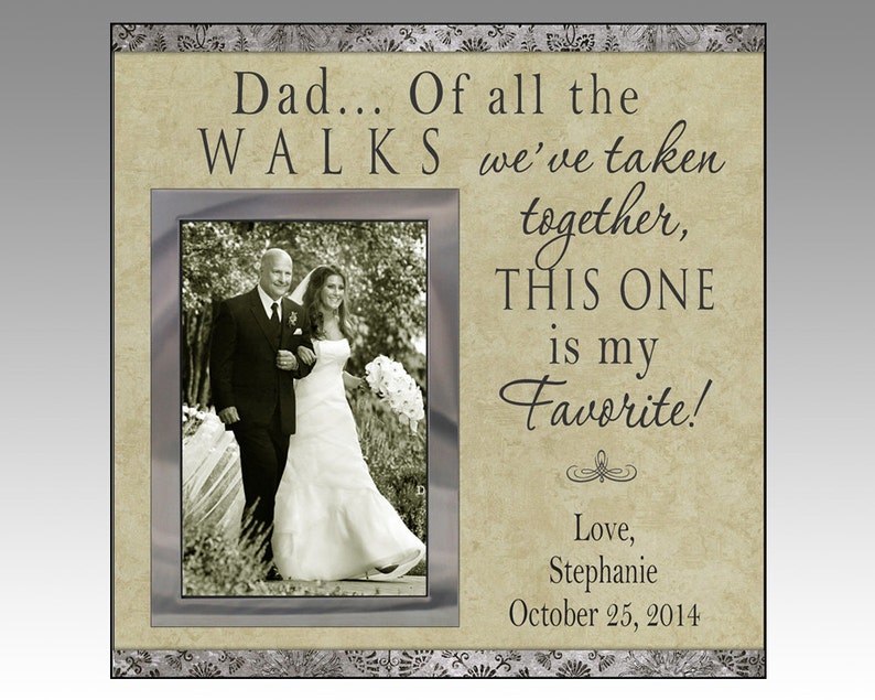personalized fathers gifts Aluminum wedding picture frame father of the bride gift personalized wedding gift dad of all the walks