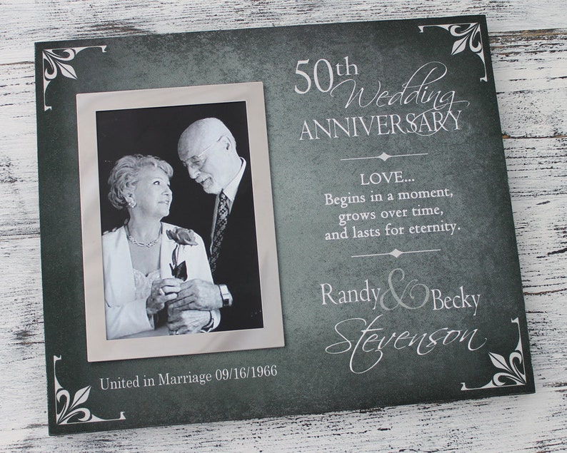 50th Wedding Anniversary picture frame wedding anniversary