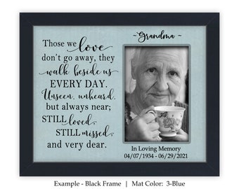 Grief and mourning personalized picture frame, sympathy gift, bereavement gift, memorial gift grandma, memorial gift for mother in memory of