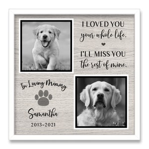 Pet Loss Gifts, Personalized Dog Memorial Frame, Cat Loss Gift, Dog Loss Gift, Pet Bereavement Gift, Pet Sympathy Gift, Pet Loss Frame