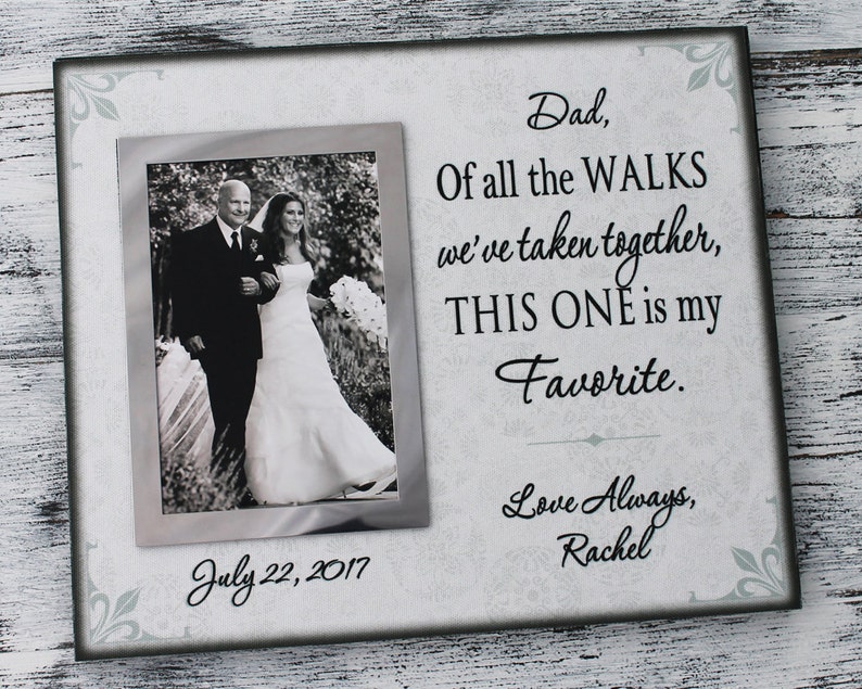 Father Of The Bride Gift Canvas Quotes Dad Of All The Walks Etsy