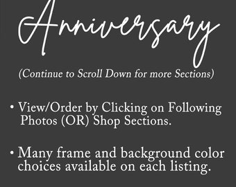 ANNIVERSARY.  Order from Main Page Listing Photo or Shop Sections