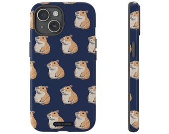 Capybara Pattern Phone Case, Tough Case for iPhone 17 Galaxy S26 Pixel 9, Cute Phone Case Gift