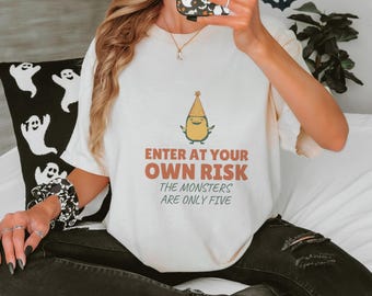 Enter At Your Own Risk Shirt, Kindergarten Teacher Shirt, Butter Comfort Colors Tee