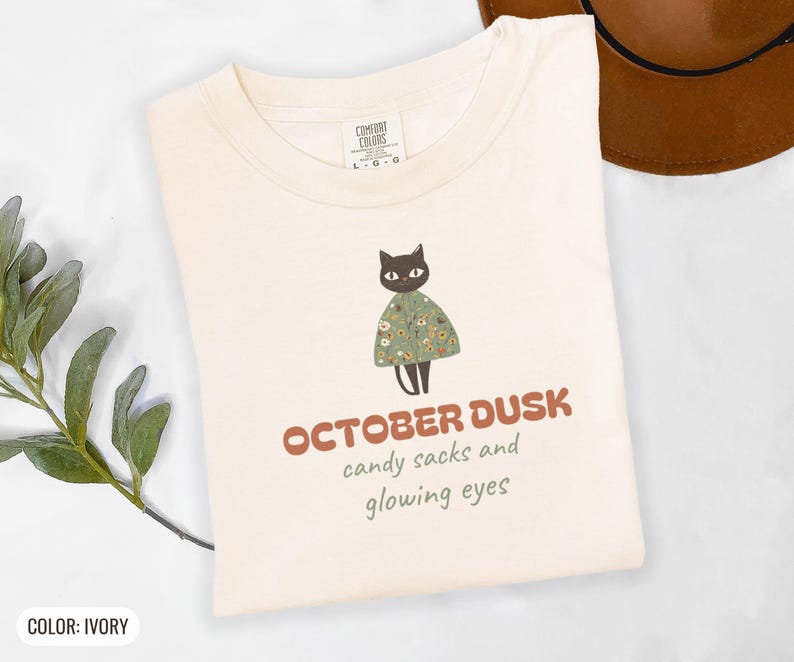 Cute Halloween Shirt - October Dusk - Comfort Colors Tee image 10