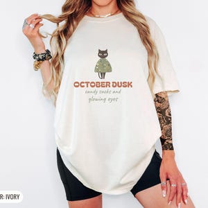 Cute Halloween Shirt - October Dusk - Comfort Colors Tee image 3
